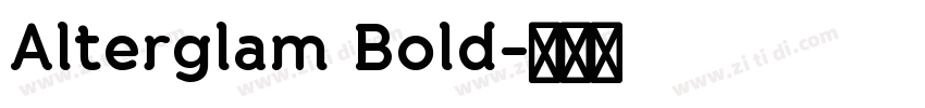 Alterglam Bold字体转换